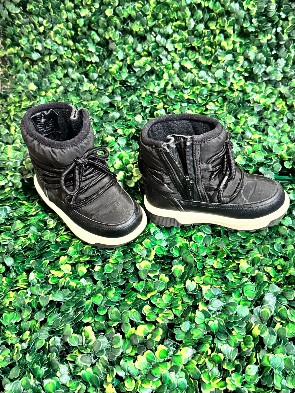H&M Black and White Kids Winter Snow Boots